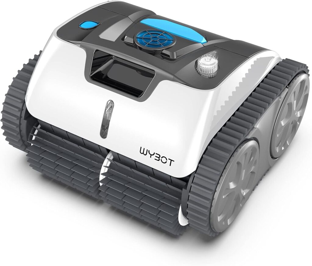 WYBOT Cordless Robotic Pool Cleaner, Ultra Strong Suction, Wall Climb Pool Vacuum with Intelligent Route Planning, Lasts 110Mins, Triple-Motor, Ideal for In-Ground Pools Up to 60 Feet (Black)